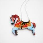 Carousel Necklace - Wooden - Merry Go Round -..