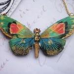 The Grass Is Greener Wooden Butterfly Necklace..