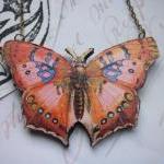The Power Of Flight Wooden Butterfly Necklace..