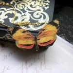 Mellow Yellow Wooden Butterfly Necklace Pendant