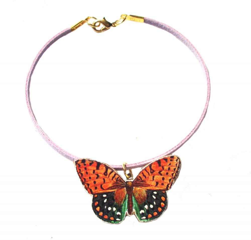 Butterfly Charm Bracelet, Wooden Butterfly Charm Bracelet By Gossimar Wings, Friendship Bracelet, Butterfly Charm