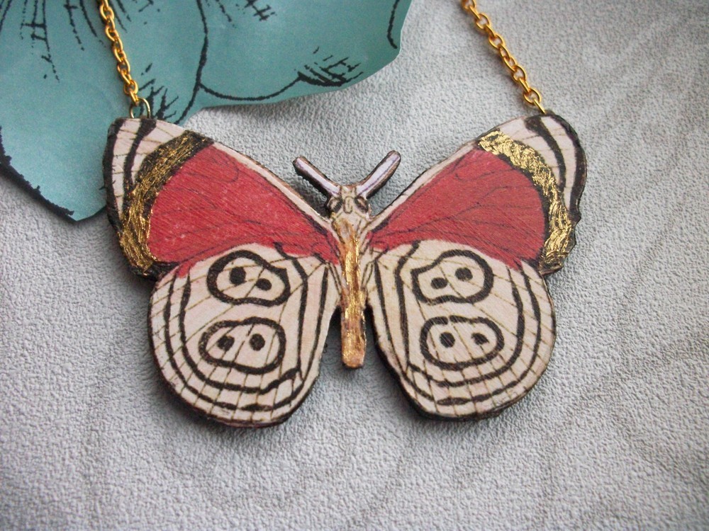 Winter White Butterfly Necklace main image 0